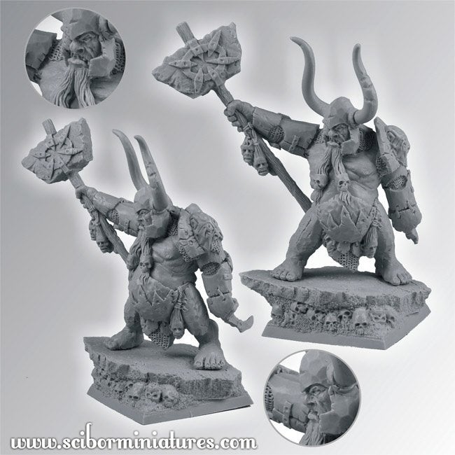 Ogre War Chief Scibor Miniatures Ogor Mawtribes Tyrant AoS, Hobby en Vrije tijd, Ophalen of Verzenden, Nieuw, Overige soorten