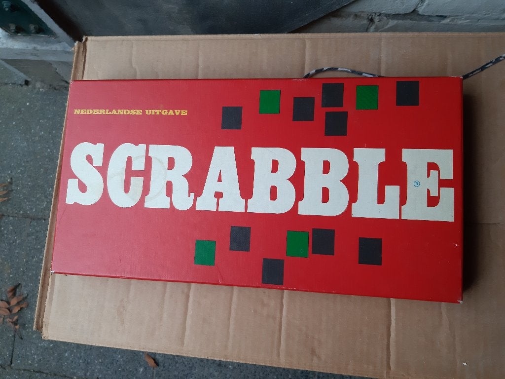 Vintage bordspel Scrabble SIO met houten letters en -houders, Een of twee spelers, Ophalen, Gebruikt, Reisspel
