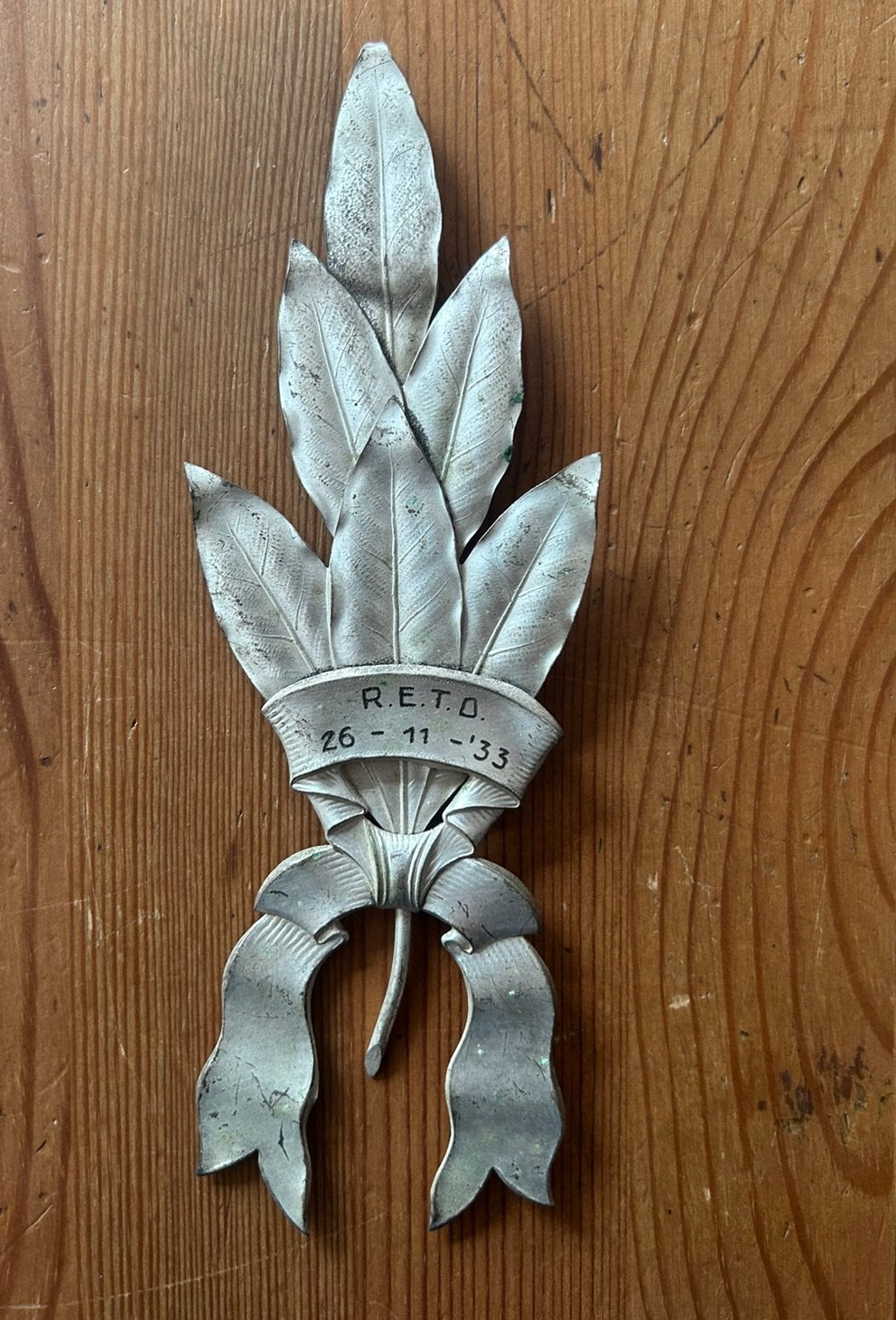 Lauwertak gewonnen met wielrennen in 1933, Postzegels en Munten, Penningen en Medailles, Ophalen of Verzenden, Overige materialen
