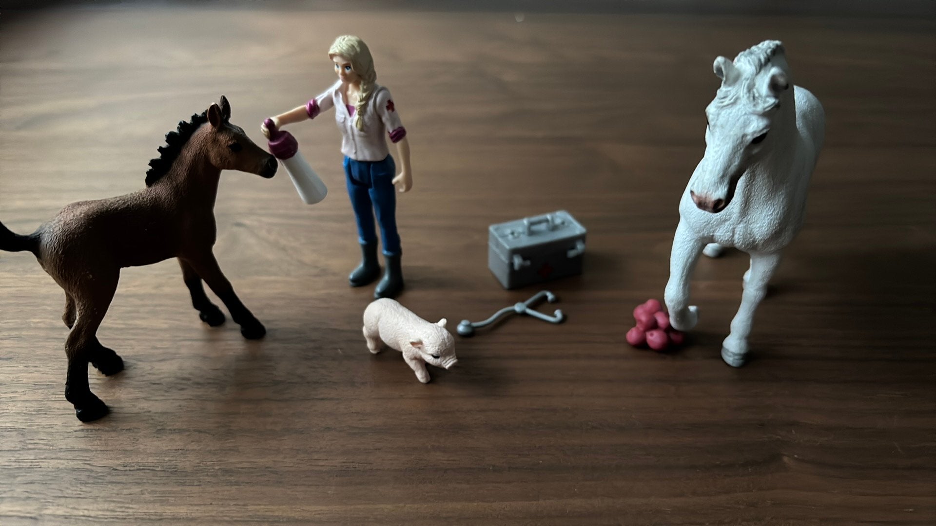 Schleich paarden en dierenarts set, Ophalen of Verzenden, Gebruikt