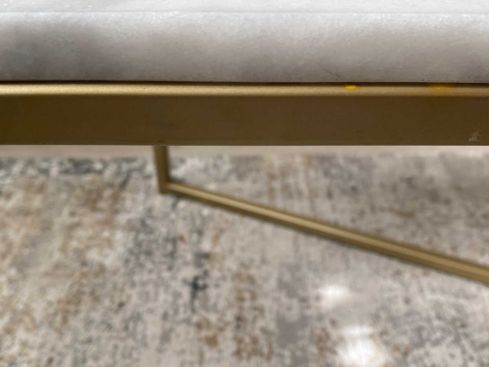Marble tafel, Ophalen of Verzenden, Zo goed als nieuw, Rechthoekig, 50 tot 100 cm