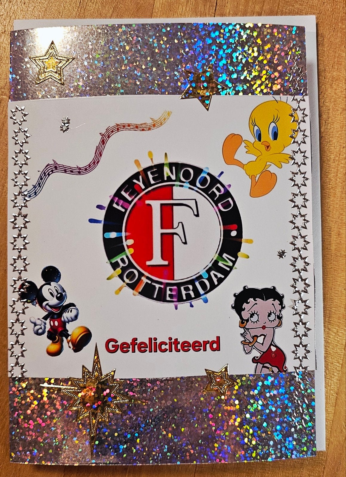 Bettyboob Feyenoord kaart, Ophalen of Verzenden