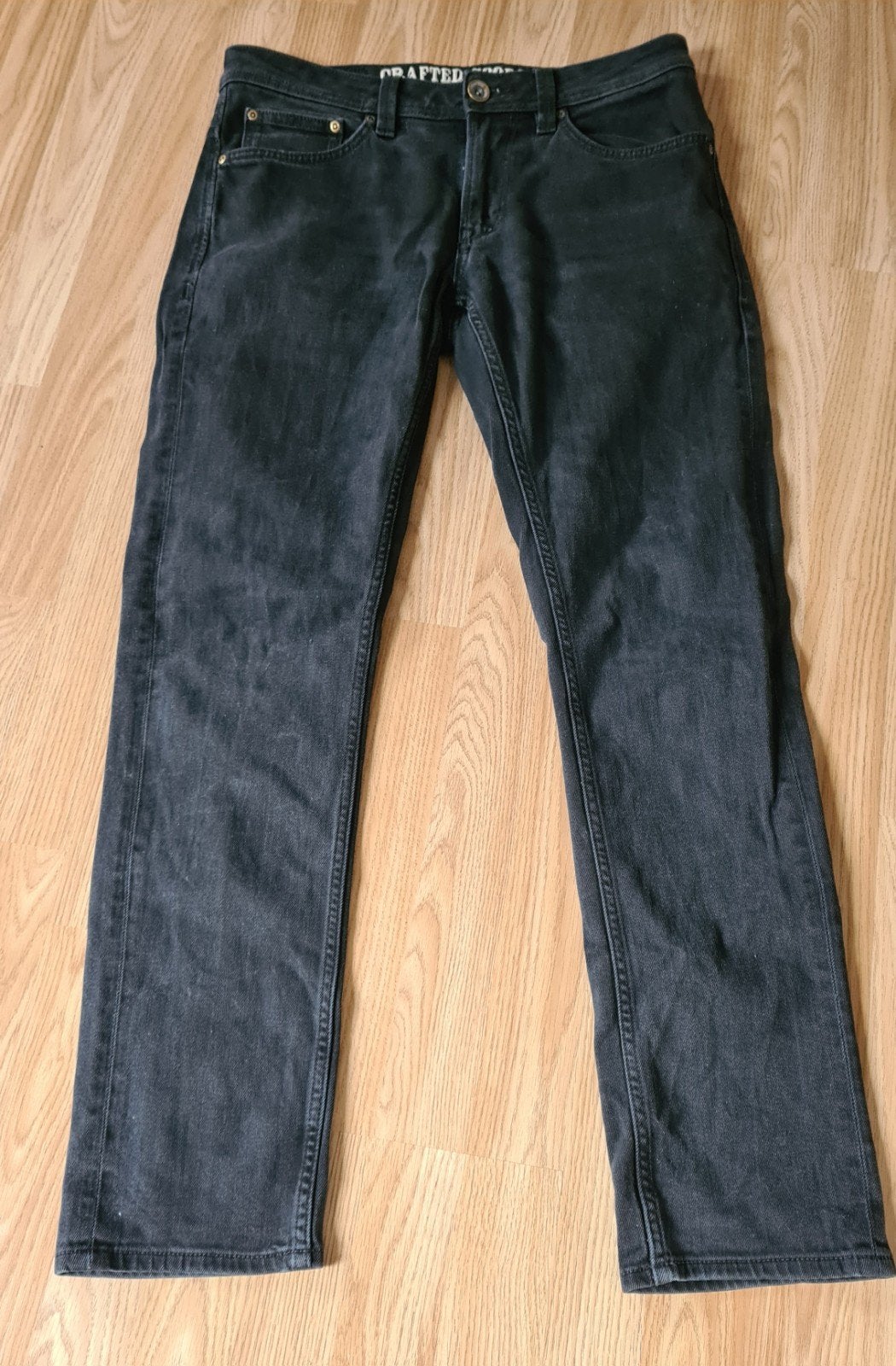 Angelo Litrico slim fit spijkerbroek/jeans 32/32 zwart, Zwart, W32 (confectie 46) of kleiner, Ophalen of Verzenden, Zo goed als nieuw