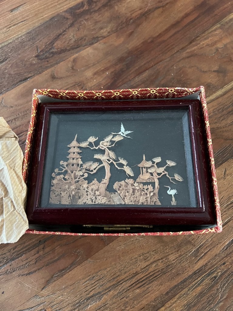Chinees diorama sieradenkist chinese juwelen kist box, Hout, Overige typen, Ophalen of Verzenden, China