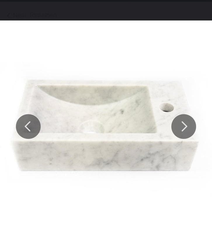 Saniclass Fontein marmer wit 40cm, Ophalen of Verzenden, Nieuw, Steen, Toilet