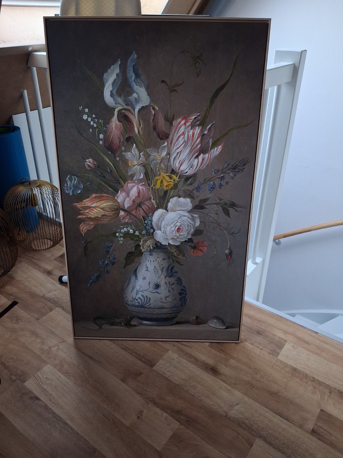 Schilderij 118x69 cm met houten lijst, als nieuw, Doek, Klassiek, Print, Ingelijst