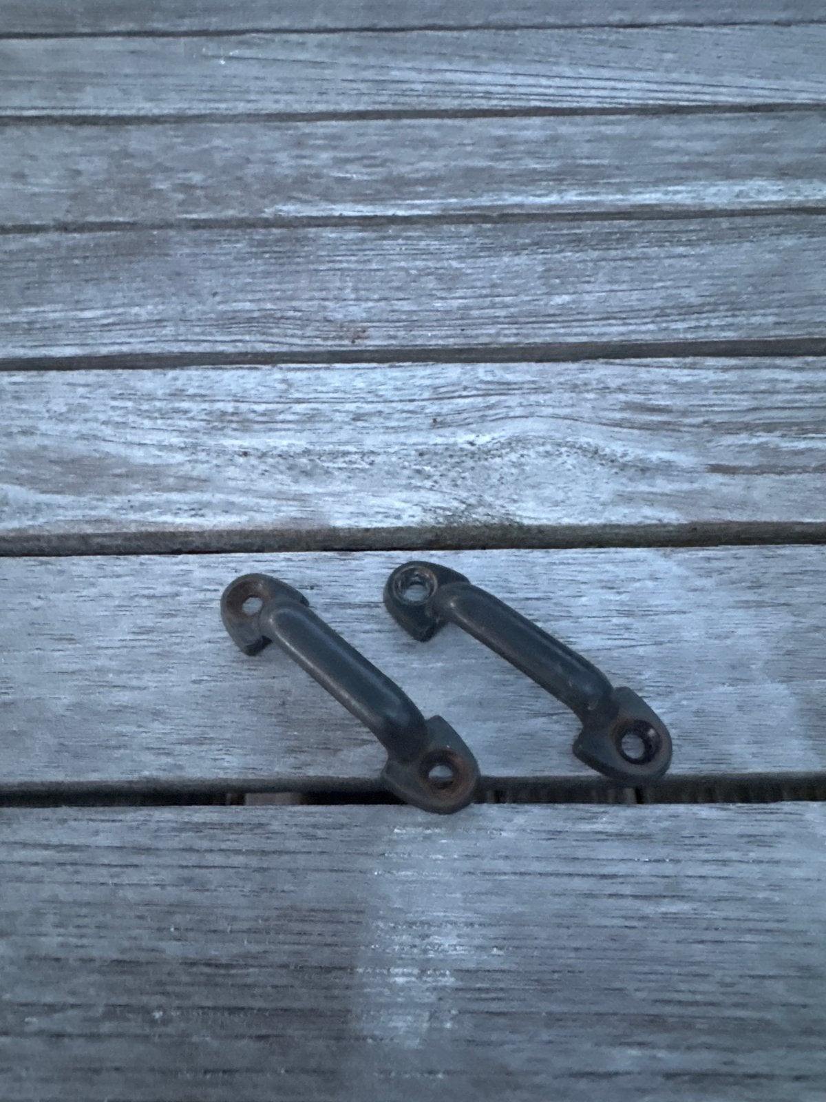 Set van 2 Gebruikte Zwarte Deurgreepjes voor Peugeot 204, Ophalen of Verzenden, Gebruikt, Peugeot