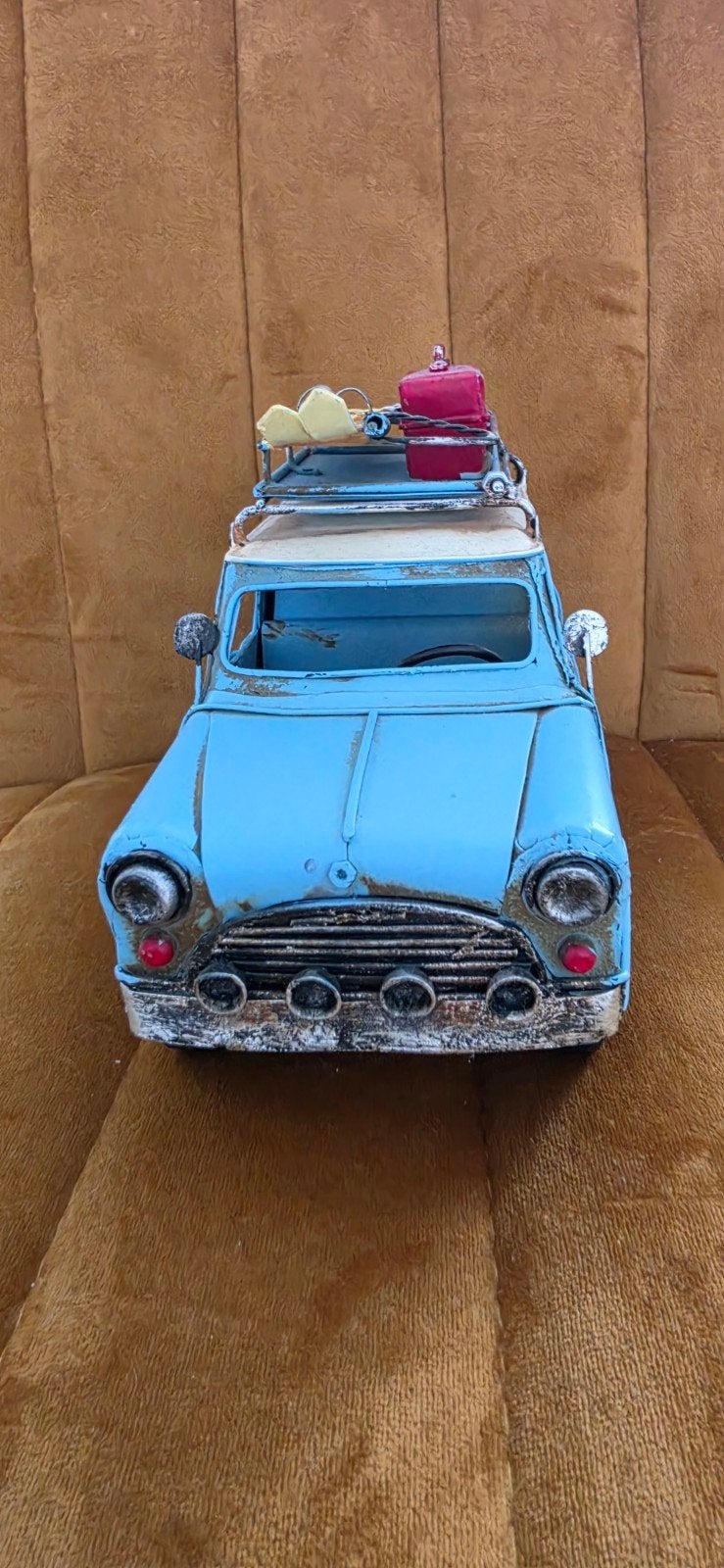 Metalen Mini Cooper met spaarpot en fotolijst, Ophalen of Verzenden, Nieuw, Auto