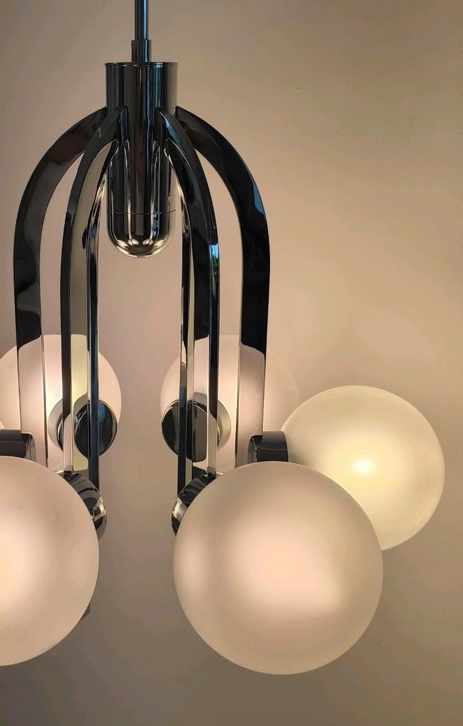 Sputnik Atomic Space Age Hanglamp 60s mid Gebr. Cosack, Ophalen, Minder dan 50 cm