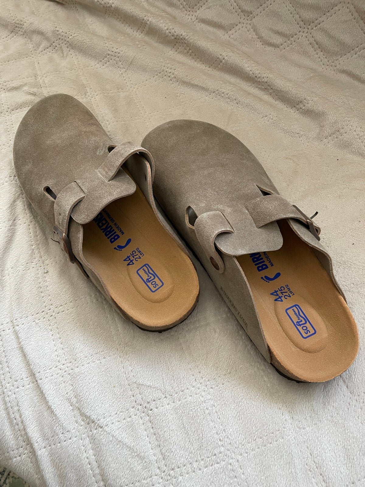 Birkenstock Boston Clogs - Zo goed als nieuw, Kleding | Dames, Nieuw, Ophalen of Verzenden, Instappers, Beige