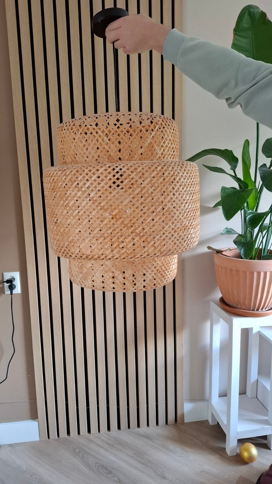 Rotan hanglamp (IKEA), Ophalen, Gebruikt, Bohemian, Scandinavisch, Natuurlijk, Natuurlijk materiaal