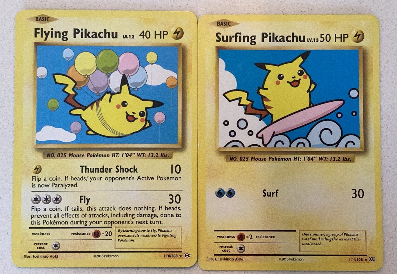 2016 Flying en Surfing Pikachu, Ophalen, Zo goed als nieuw, Meerdere kaarten
