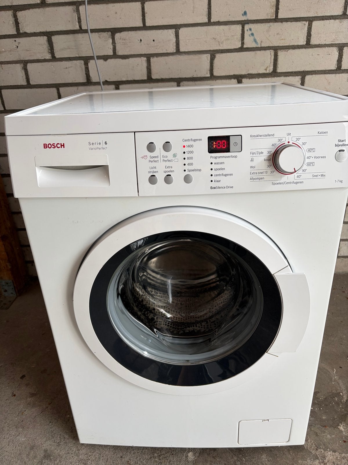 Bosch Serie 6 VarioPerfect Wasmachine - 7kg, 1400 toeren, Witgoed en Apparatuur, Ophalen, Gebruikt, Voorlader, Kort programma