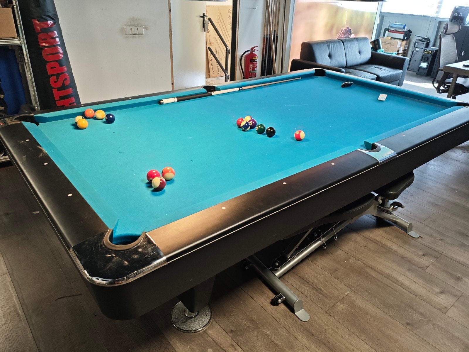 mooie professionele pooltafel, Ophalen, Zo goed als nieuw, Pooltafel