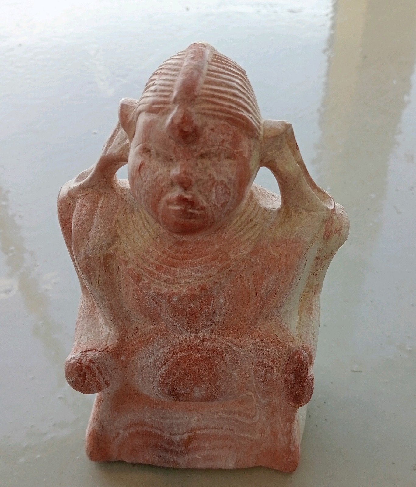Twee terracotta beelden, Ophalen of Verzenden
