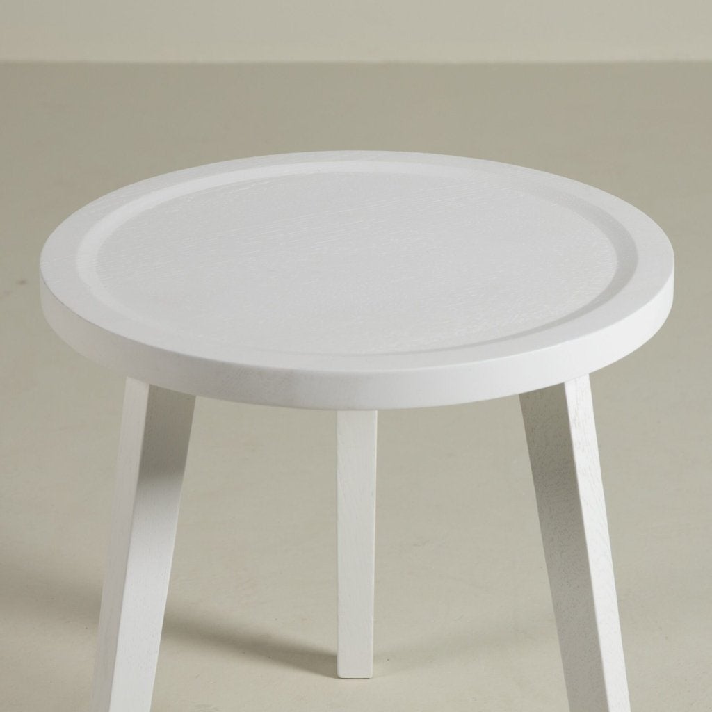 Gervasoni Gray 42 Bijzettafel Rond Wit Hout, Huis en Inrichting, Gervasoni, Niet ingevuld, Niet ingevuld
