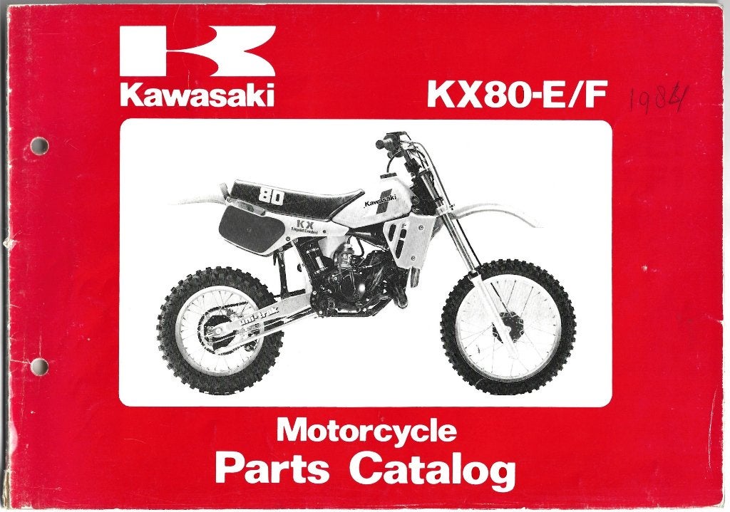 Kawasaki KX80 E / F parts list (1844z) motor, Verzenden, Kawasaki