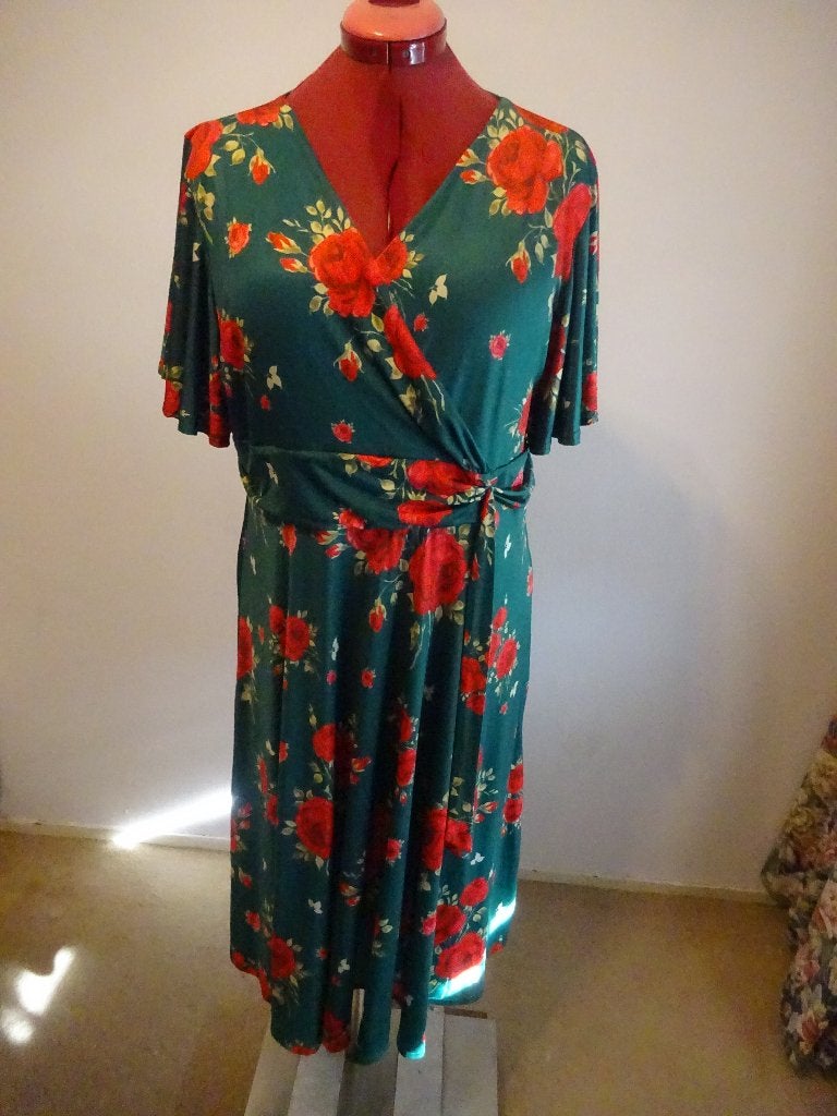 'Vintage Chic midi jurk mt 46/48, Jurk, Zo goed als nieuw, Vintage Chic, Meerkleurig
