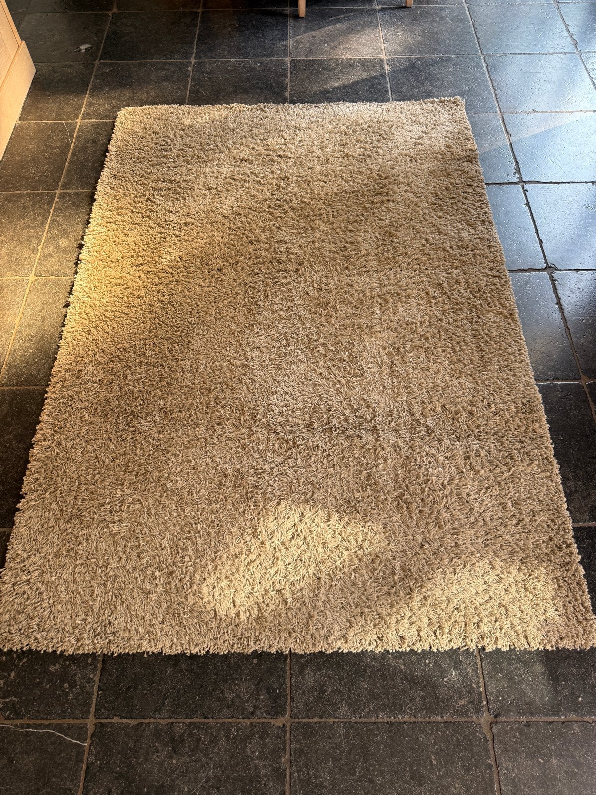 Hoogpolig vloerkleed IKEA BREVBÅRARE, beige, 133x195 cm, Huis en Inrichting, Stoffering | Tapijten en Kleden, Ophalen, 100 tot 150 cm