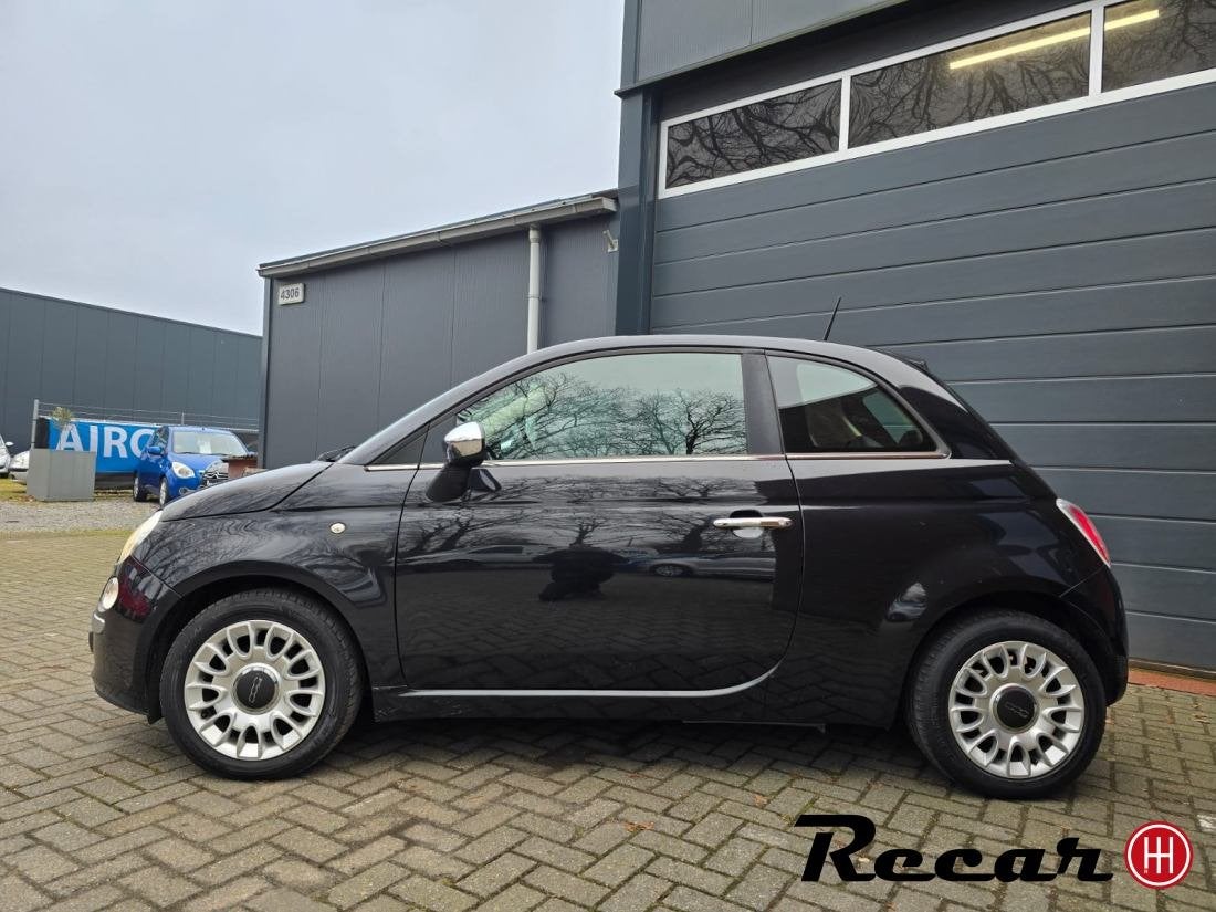 Fiat 500 - 86pk/Easy/Airco/Zwart/Netjes, Auto's, Fiat, Voorwielaandrijving, Euro 5, 86 pk, Gebruikt