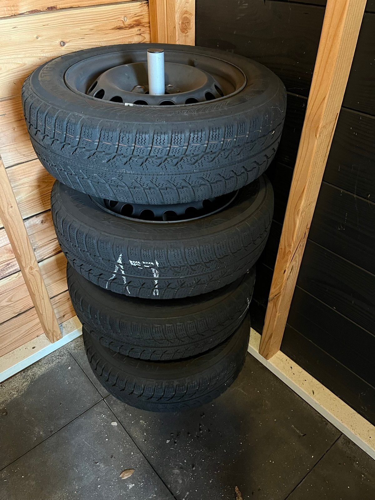 Winterbanden op velg voor Fiat 500, Auto-onderdelen, Ophalen, 14 inch, Gebruikt, 175 mm