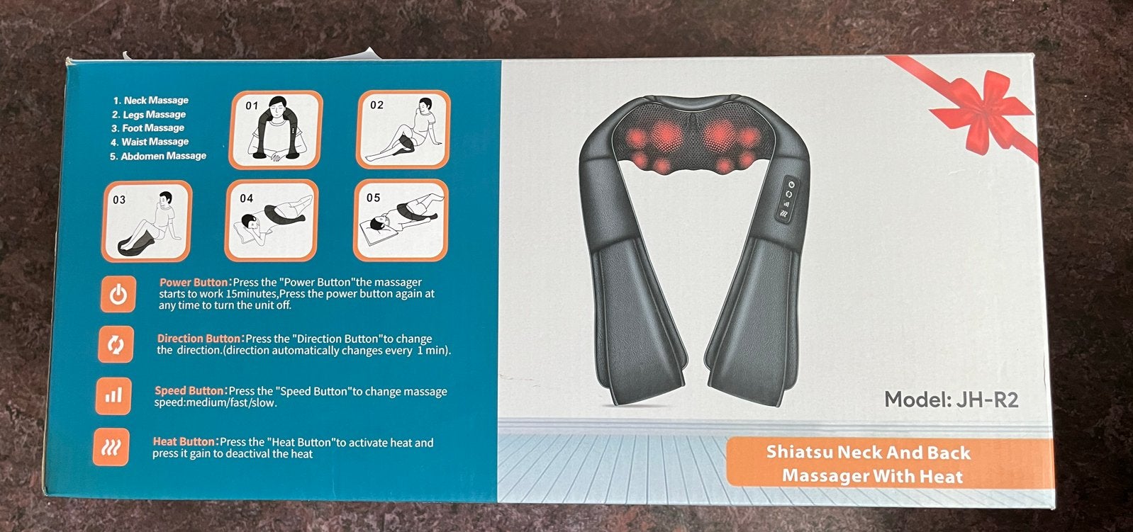 Shiatsu Nek- en Rugmassageapparaat met Warmtefunctie, Ophalen of Verzenden, Zo goed als nieuw, Apparaat