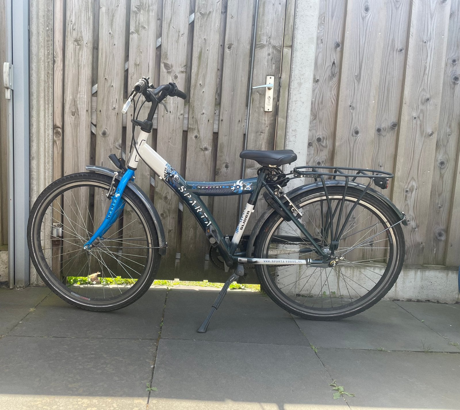 Sparta Slider Jongensfiets 26 inch blauw/wit, Terugtraprem, Gebruikt, Versnellingen, Ophalen
