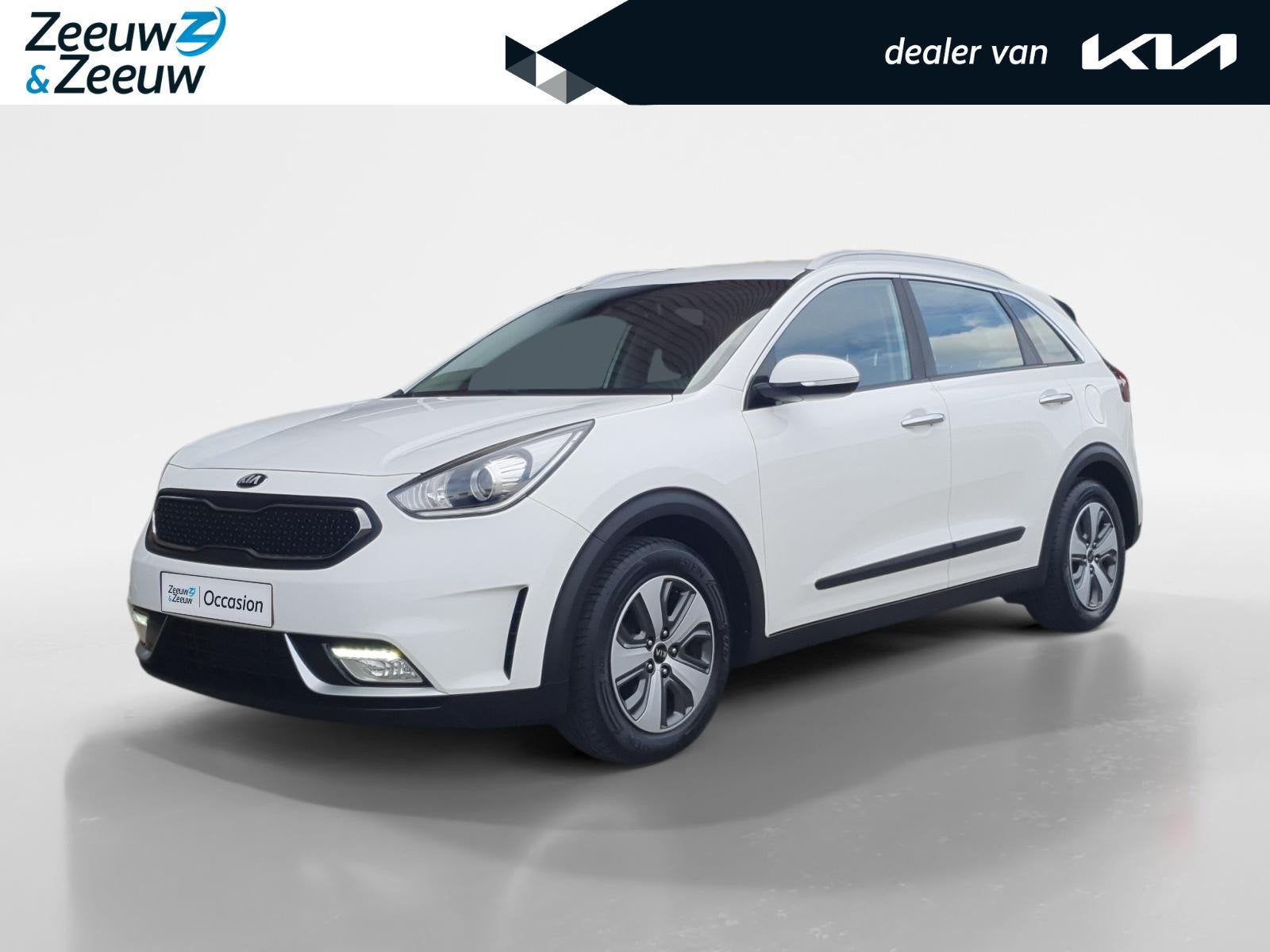 Kia Niro 1.6 GDi Hybrid DynamicLine | Navigatie | Camera | C, Auto's, 12 maanden, Gebruikt, Euro 6, Leder en Stof
