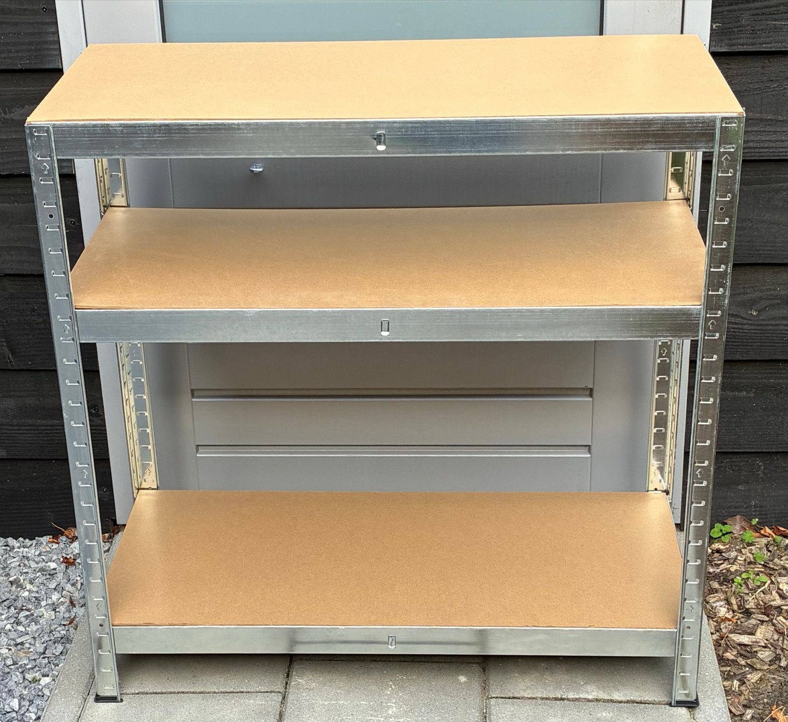 Stevig metalen rek met 3 planken - Ideaal voor opslag, Ophalen, Gebruikt