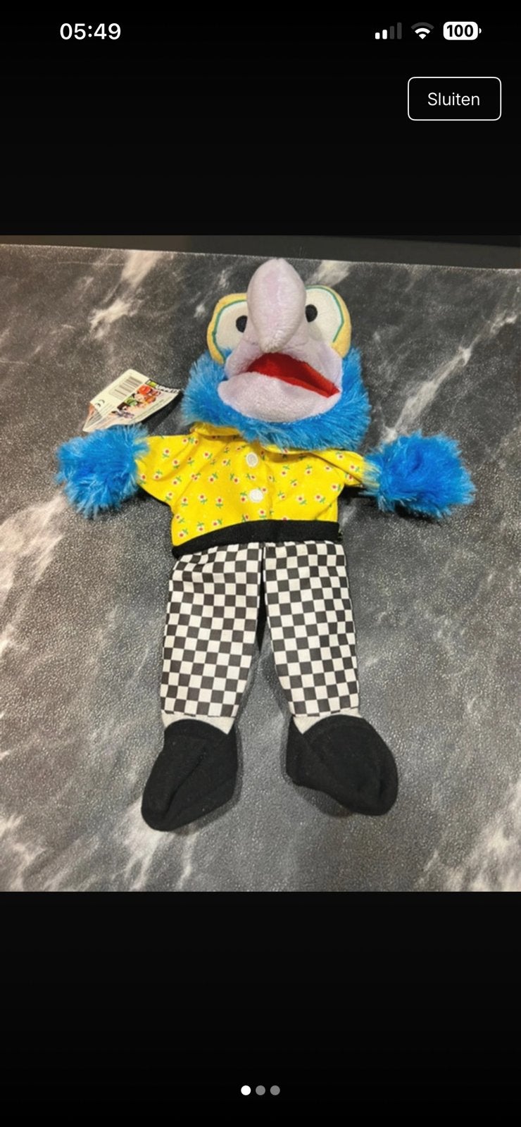 Handpop The Muppets Gonzo nieuw, Ophalen of Verzenden, Zo goed als nieuw, Overige typen