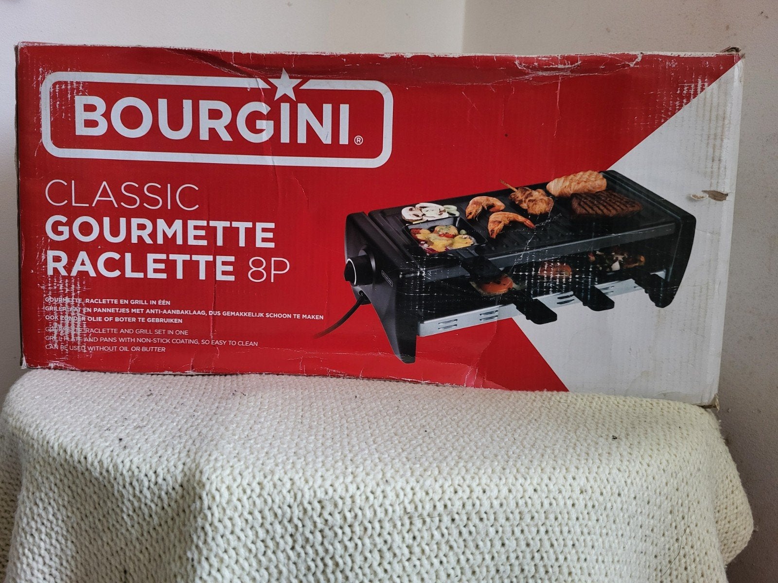 Bourgini Classic Gourmette Raclette 8P - Slechts 3x gebruikt, Ophalen of Verzenden, Gebruikt