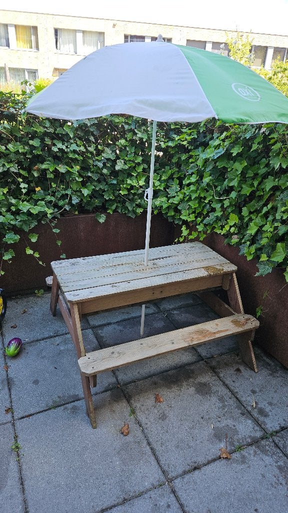 AXI Nick Zand & Water Picknicktafel met Parasol, Ophalen, Gebruikt