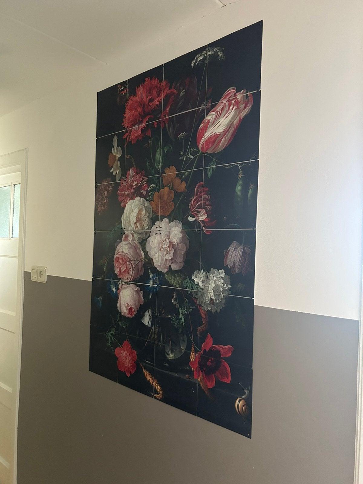 Ixxi de Heem Bloemen in Glazen Vaas, Meerkleurig, Klassiek, Ophalen of Verzenden, Zo goed als nieuw