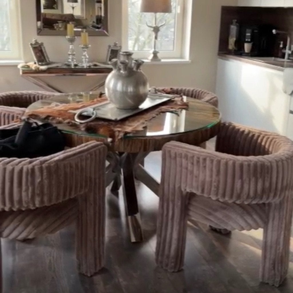 Rib bankstel met bijpassende stoelen, Ophalen, Rib modern, 75 tot 100 cm, Zo goed als nieuw