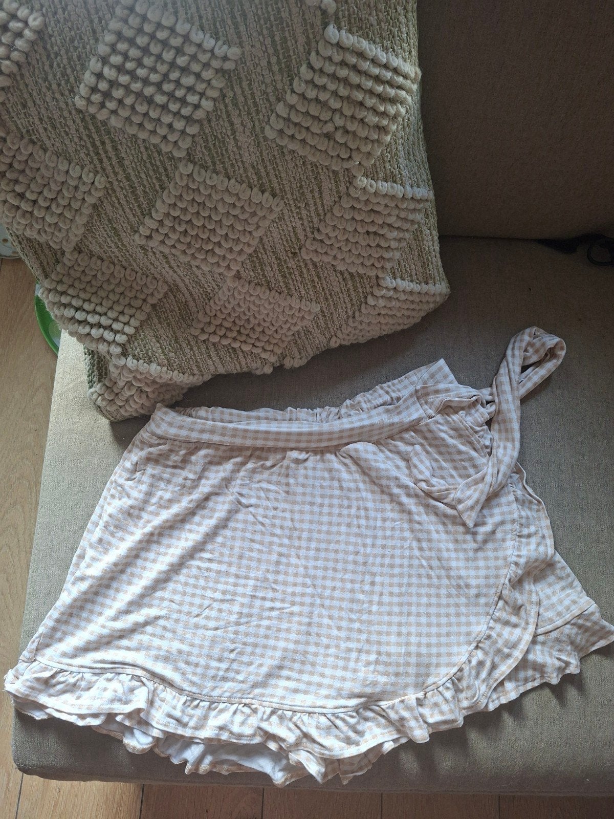 CoCo Bella dames geruit broekrokje, maat L., Co Co Bella, Beige, Maat 42/44 (L), Ophalen of Verzenden