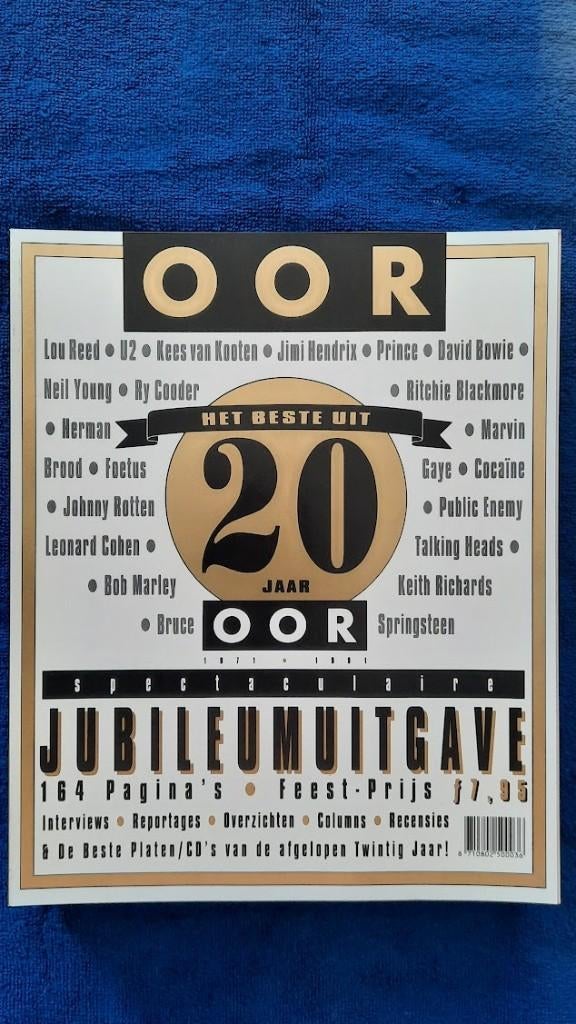 OOR 20 Jaar 1971 -1991 Jubileumnummer Reed U2 Hendrix, Ophalen of Verzenden, Zo goed als nieuw, Muziek, Film of Tv