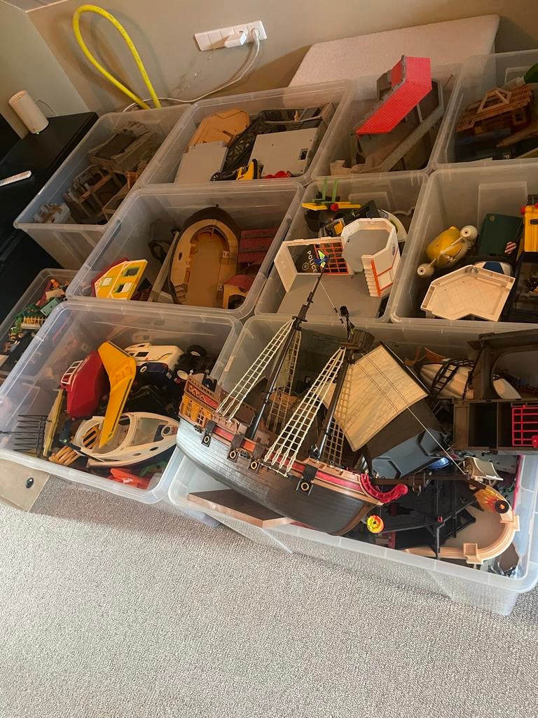 Enorme partij Playmobil voertuigen, kastelen en onderdelen, Kinderen en Baby's, Speelgoed | Overig, Gebruikt, Jongen of Meisje