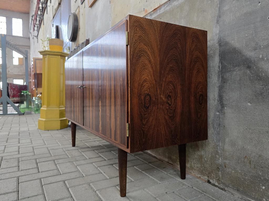 Mid Century Design Lowboard Palissander | Vintage Dressoir 2, Gebruikt, Ophalen of Verzenden, Grenenhout, 25 tot 50 cm