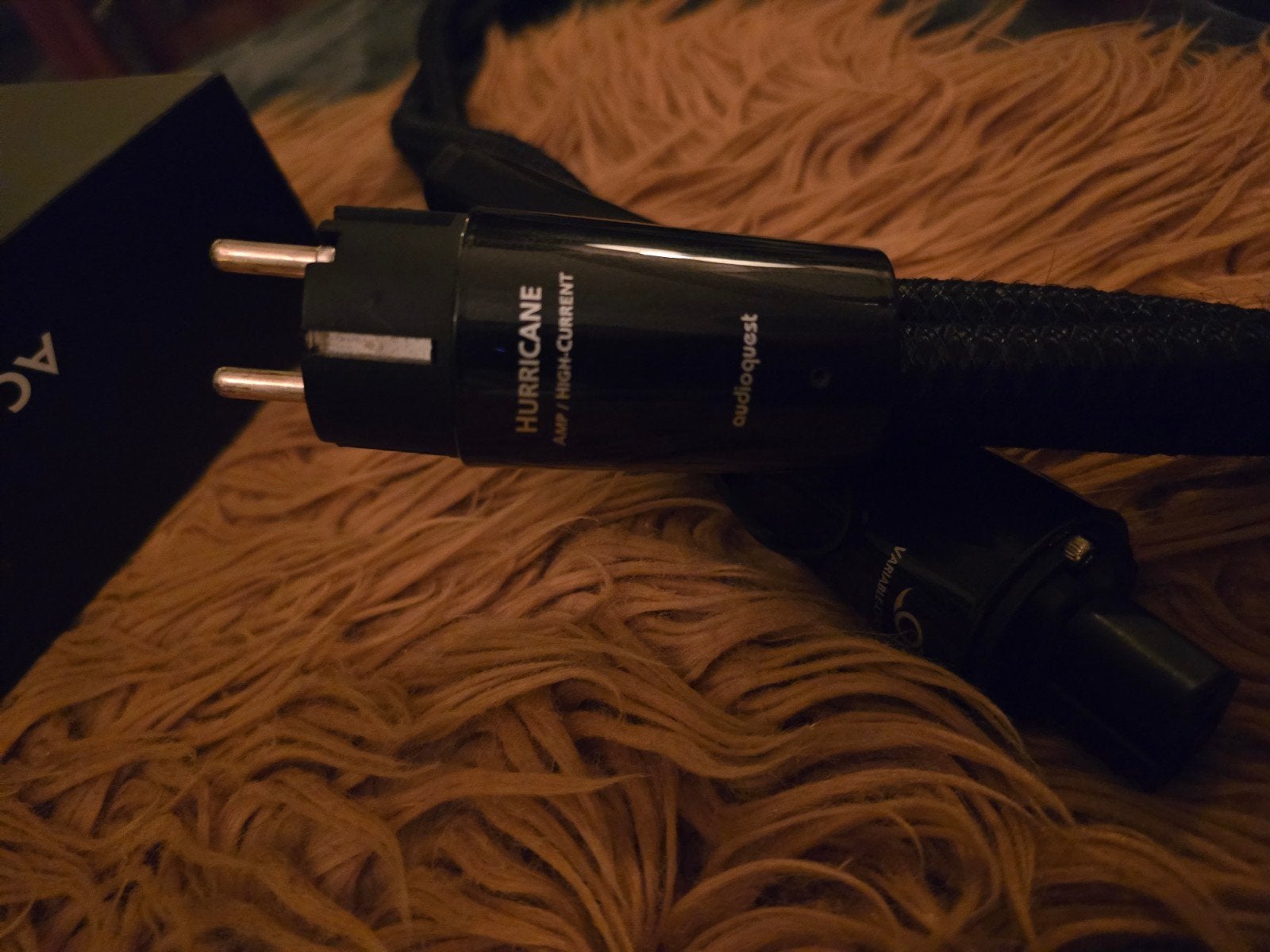 Audioquest Hurricane HC 1,5 m stroomkabel met draagkoffer, Ophalen of Verzenden, Zo goed als nieuw, Minder dan 2 meter, Overige kabels