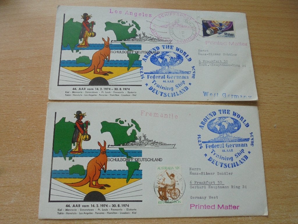 Scheepspost ( schullshiff) Verschillende stempels/frankering, Ophalen of Verzenden, Buitenland