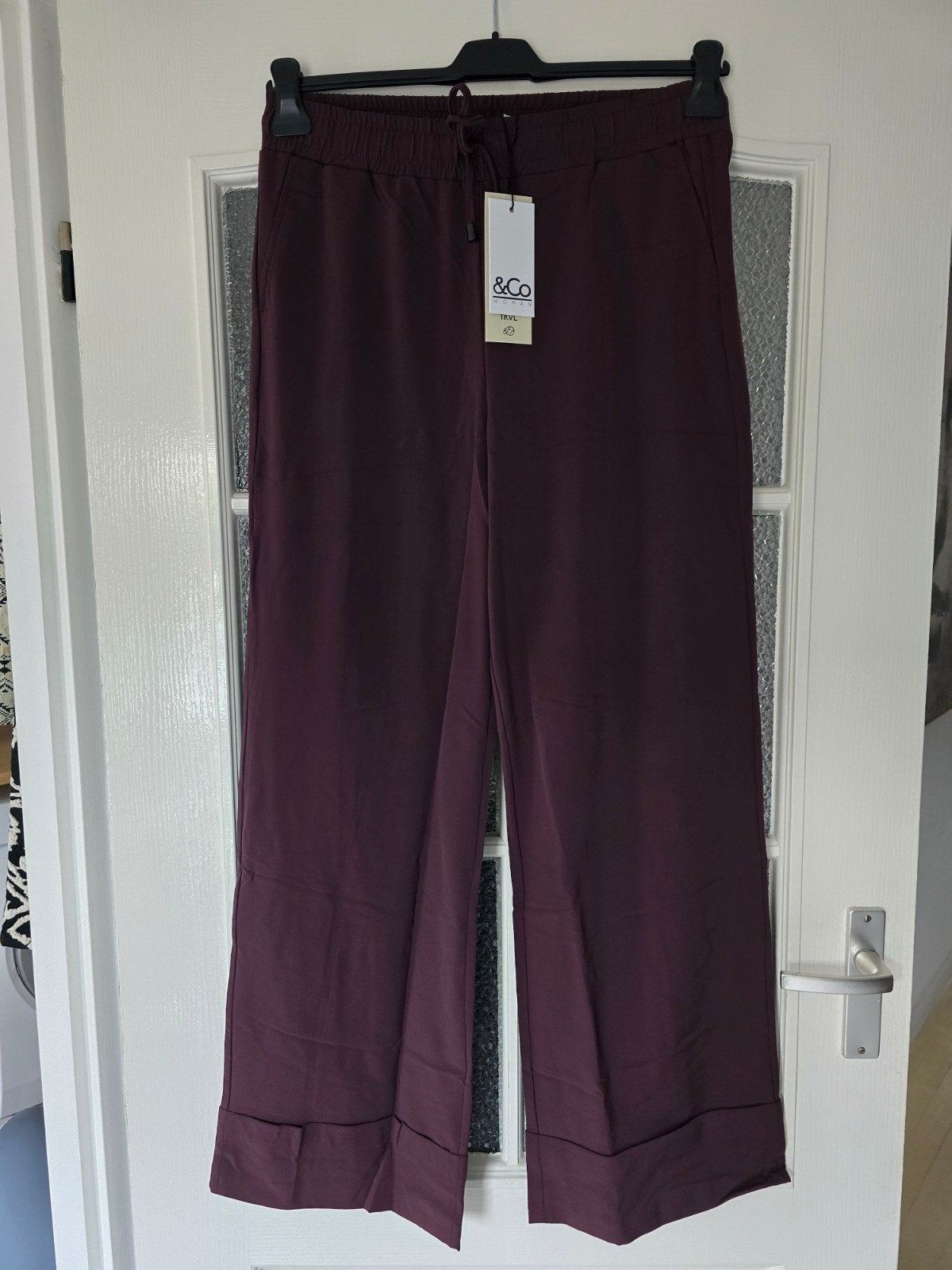 nieuw &co woman andcowoman and cowoman L aubergine wide leg, Ophalen of Verzenden, Nieuw, Paars, Lang