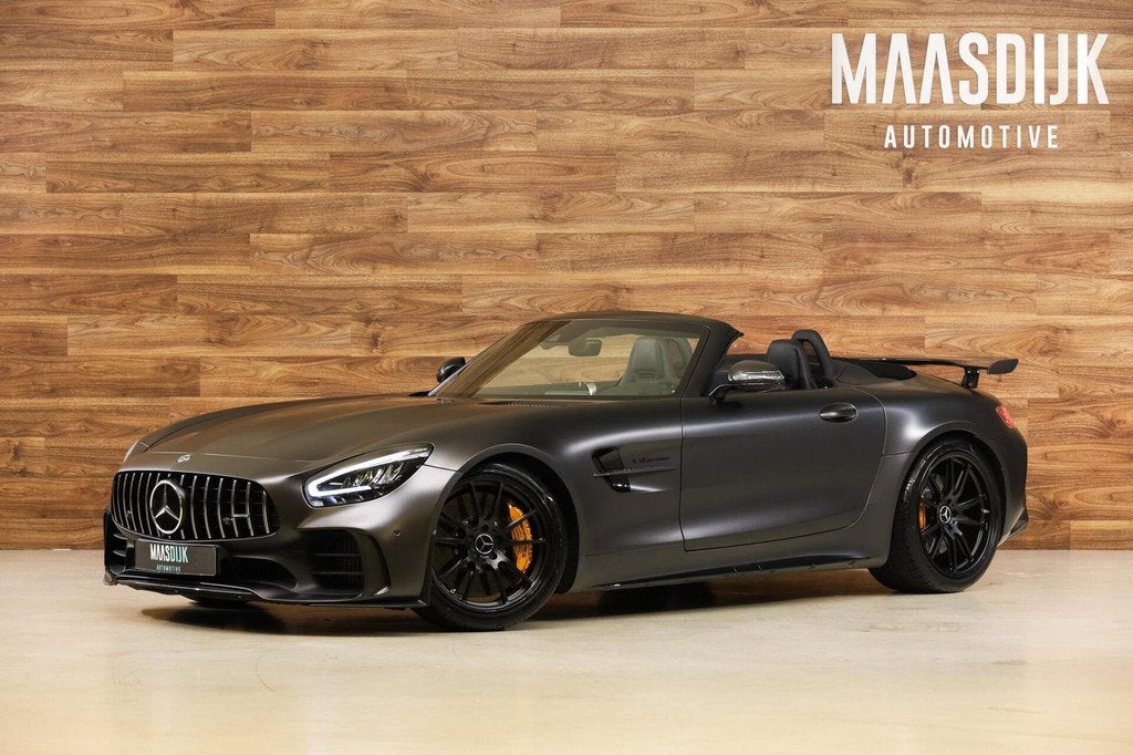 Mercedes AMG GT 4.0 R Roadster|1/750|Designo|Full Carbon|PPF, Automaat, Achterwielaandrijving, Zwart, Leder