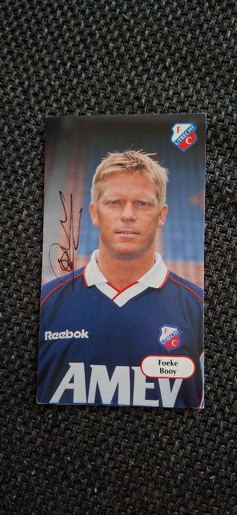 Spelerskaart met handtekening; Foeke Booy FC Utrecht, Ophalen of Verzenden, Nieuw, F.C. Utrecht, Spelerskaart