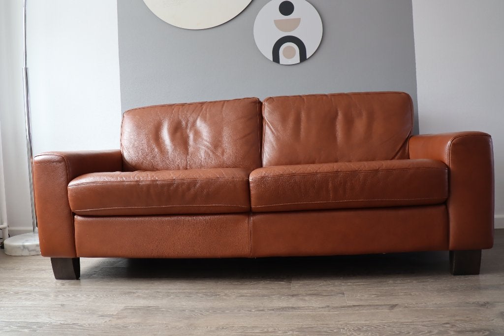 bankstel 2.5 zits leer, Ophalen, Gebruikt, Overige maten, 150 tot 200 cm