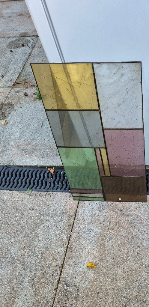 glas in lood raam, Ophalen, Gevelraam of Ruit, Gebruikt, Minder dan 80 cm