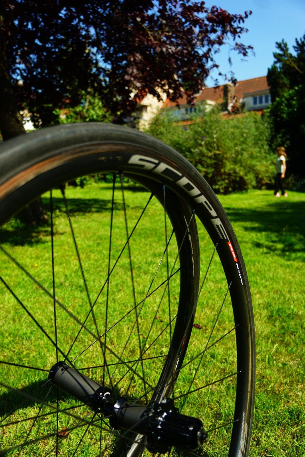 Wielset: Scope R3 carbon 30mm velgrem, Gebruikt, Carbon, Velgrem, Meer dan 20 versnellingen