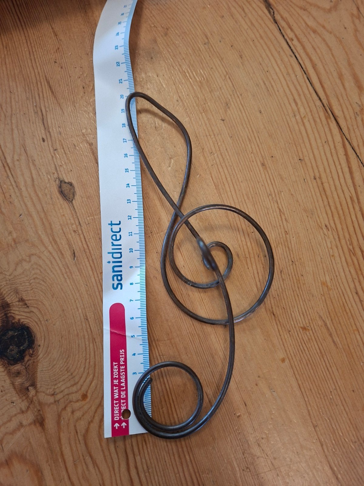 Kleine metalen kapstok in G-sleutel vorm, Gebruikt, Wandhaken, Ophalen of Verzenden, Minder dan 100 cm