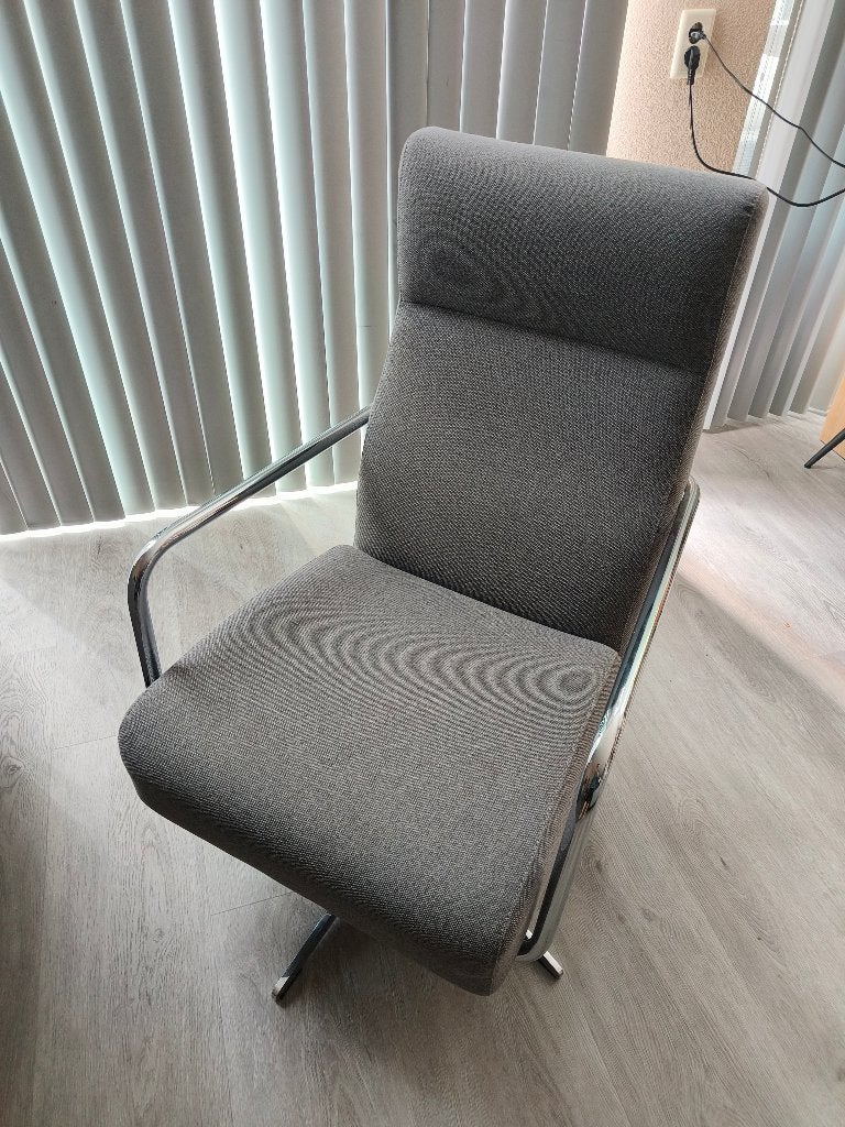 Montel fauteuil draaibaar met metalen frame, Ophalen, Gebruikt, 75 tot 100 cm, Stof