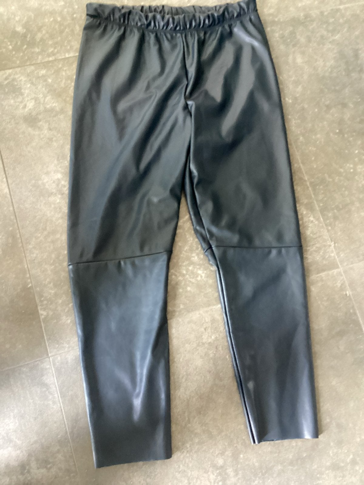 PENN&INK NEW YORK  blauw Faux Leren Broek Maat 42, Zwart, Maat 42/44 (L), Ophalen of Verzenden, Zo goed als nieuw