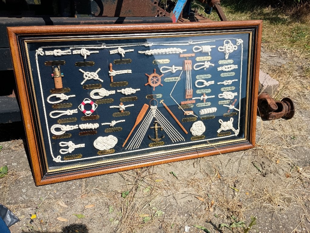 zeemansknopen schiderij kader, Ophalen of Verzenden, Zo goed als nieuw, Schilderij, 5 – 50